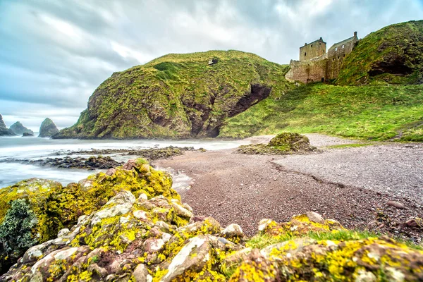 Dunnottar Castle Beach Autumn — Stock Photo, Image