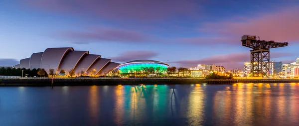 Armadillo Clydeport Glasgow Skyline Night — 图库照片