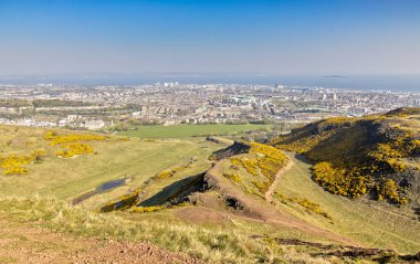 Edinburgh, İskoçya 'daki Arthur' un koltuğundan görüntü