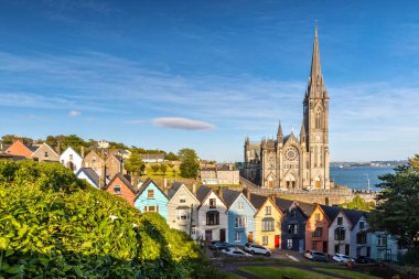 Cork, İrlanda yakınlarındaki Cobh 'daki St. Colman Katedrali' nin baskısı