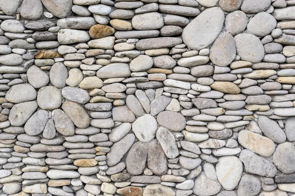 Wall Made Pebble Stones Beautiful Pattern — Stock Photo, Image