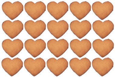 Beyaz arkaplanda boş zencefilli kurabiye