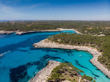 Calo des Borgit, Santanyi, Parc Natural de Mondrago, Mallorca, Balear Adaları, İspanya