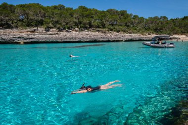 Calo des Borgit, Santanyi, Parc Natural de Mondrago, Mallorca, Balear Adaları, İspanya