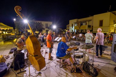 Jazz en la plaza, Sant Francesc, Formentera, Balear Adaları, İspanya