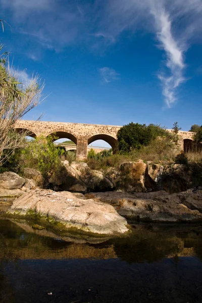 Pont Vell Rio Santa Eularia 약자이다 산타에 울리아 Ibiza Balearic — 스톡 사진