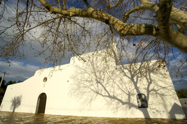 Santa Agnes Corona Iglesia Xix Ibiza Islas Pitiusas Baleares Espaa — стокове фото