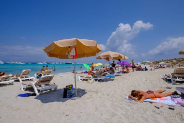 playa des Cavall, Parque natural de ses Salines de Ibiza y Formentera, Formentera, Balear Adaları, İspanya