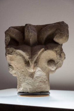 Başkent, oyma taş, 12. yüzyıl, San Pedro de Jaca katedralinden, Diocesan Jaca Müzesi, Huesca, İspanya