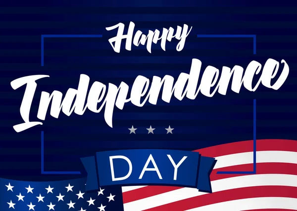 Feliz Dia Independência Dos Estados Unidos Julho Feliz Cartão Saudação —  Vetores de Stock