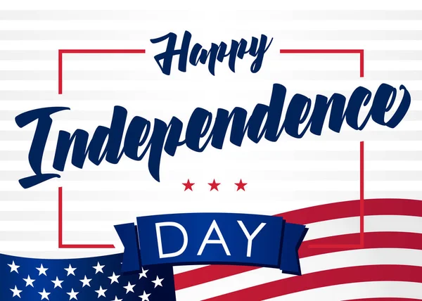 Happy Dag Van Onafhankelijkheid Van Verenigde Staten Juli Gelukkig Fourth — Stockvector