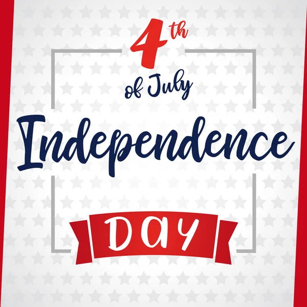 Tarjeta Felicitación Para Usa Del Julio Feliz Día Independencia Estados — Archivo Imágenes Vectoriales