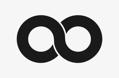 Infinity sembol simge vektör çizim. Düz tasarım sonsuzluk işareti web grafik veya gelecekteki kavramı
