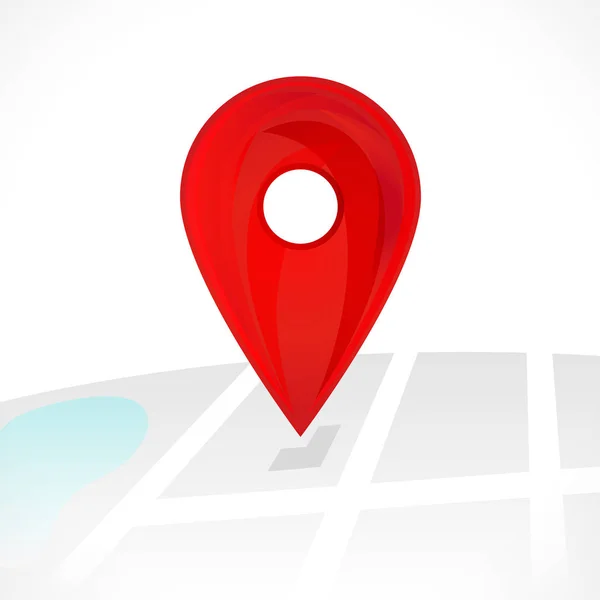 場所地図アイコン Gps ポインター マーク ビジネス旅行 マップ マーカーの赤い色の象徴です ベクトル図 — ストックベクタ