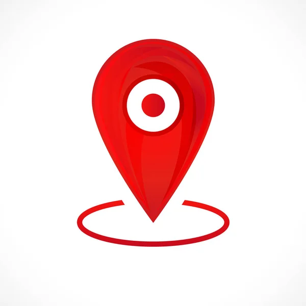 Ikonę Lokalizacji Mapy Nawigacji Gps Wskaźnik Znak Mapa Czerwony Znacznik — Wektor stockowy
