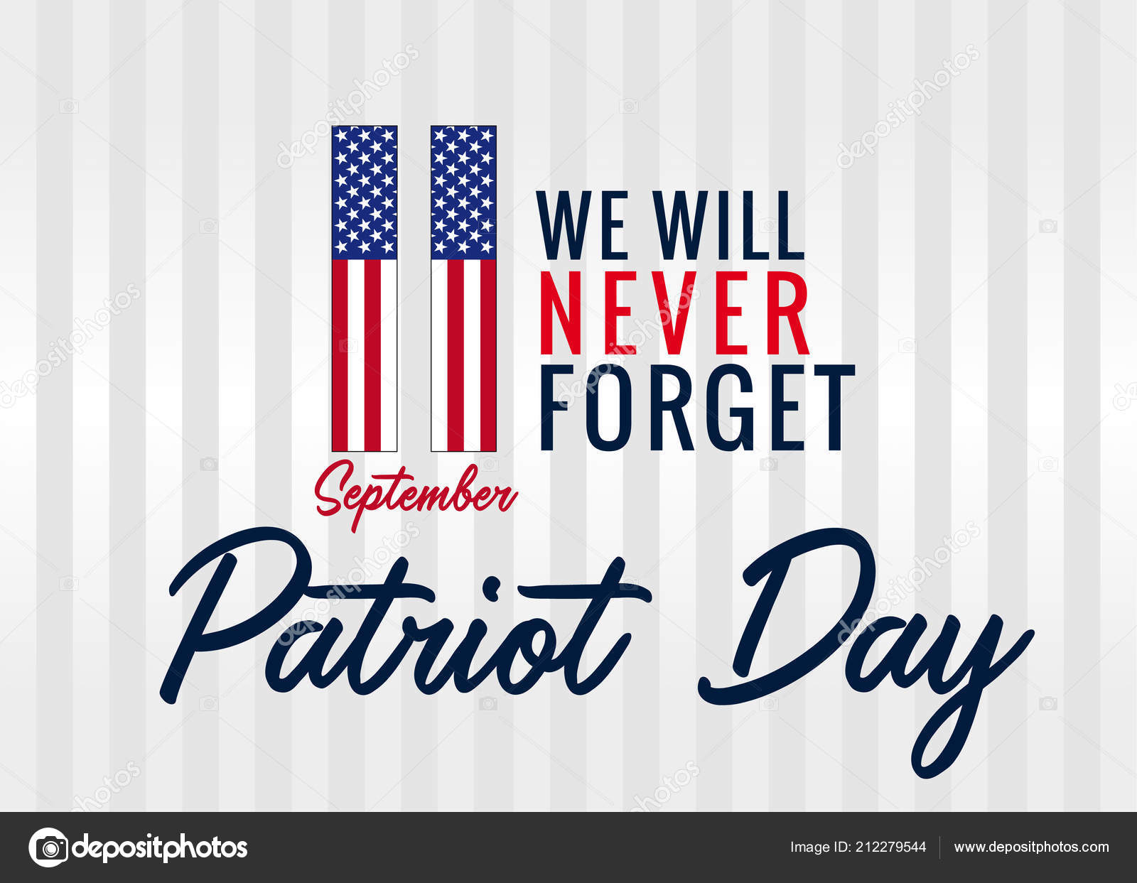 Patriot Day Never Forget Vector Banner September Never Forget Patriot Stock Vector C Koltukov Alek 212279544