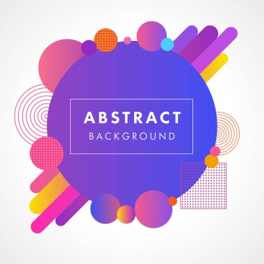 Menekşe daire geometrik soyut fütüristik tasarımı renkli. Modern afiş, broşür, poster, kapak, sunum, rapor ve afiş için uygulanabilir. Vektör çizim arka plan