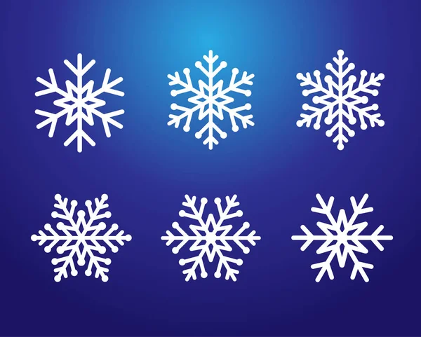 Зимовий Білий Різдвяний Мороз Вектор Значок Сніжинки Ізольовані Силует Символ — стоковий вектор
