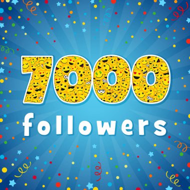 7 000 takipçileri logo teşekkür ederim. Parlak 7.000 ağ sayesinde, net arkadaş soyut resim, tebrik 7000k insanların yüzleri ile oturum açın. Numaraları gülümseyen izole. Soyut grafik tasarım şablonu. Mutlu 7000 tebrik kartı, dekoratif arka plan