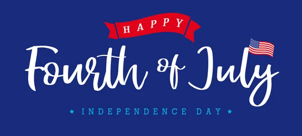 Stati Uniti America Luglio Independence Day Logo Vintage Distintivo Illustrazione — Vettoriale Stock