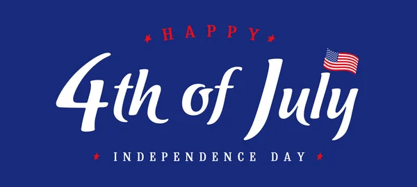 Quatro Julho Cartão Vintage Dia Independência Dos Estados Unidos América —  Vetores de Stock