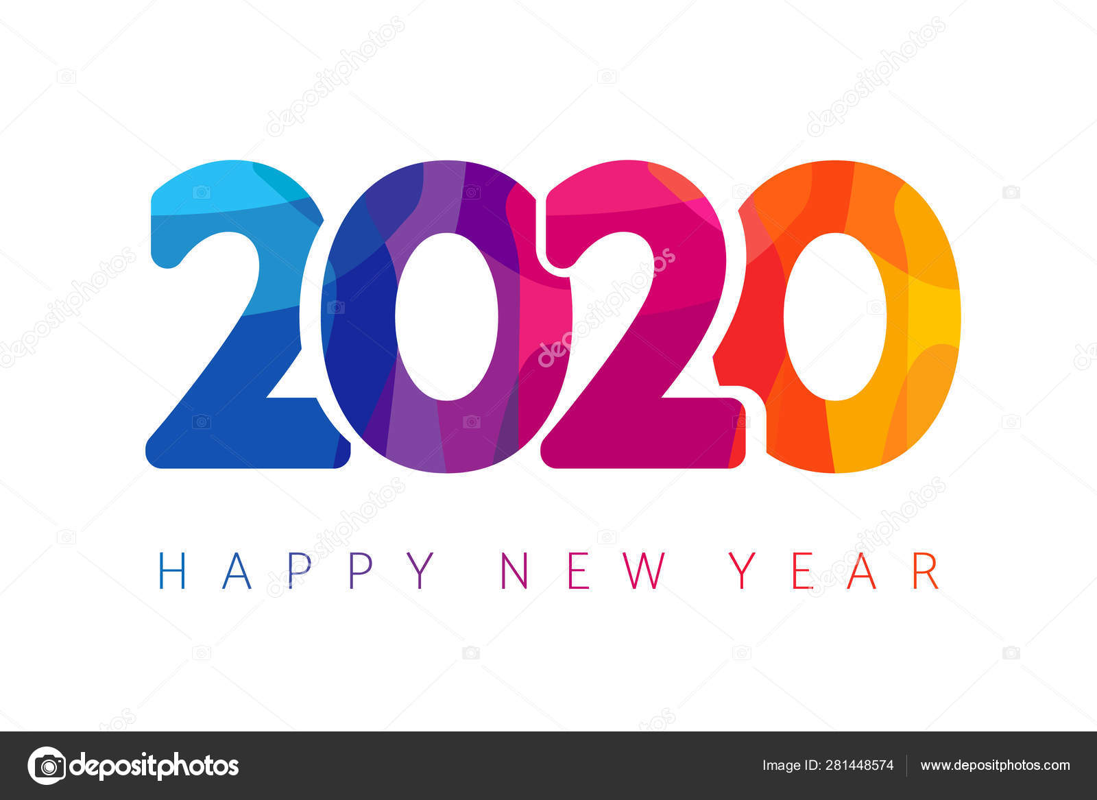 Happy New Year Colorful Facet Logo Text Design Cover Vector Image By C Koltukov Alek Vector Stock Happy New Year Colorful Facet Logo Text Design Cover Vector Image By C Koltukov Alek Vector Stock