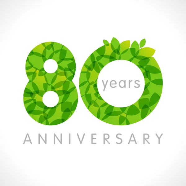 Números Del Aniversario Logotipo Años Felicidades Por Edad Idea Felicitación — Vector de stock
