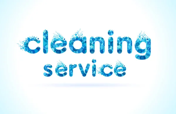 Cleaning Service Lettering Concept Design Web Banners Poster Home Cleaner — Stock Vector
