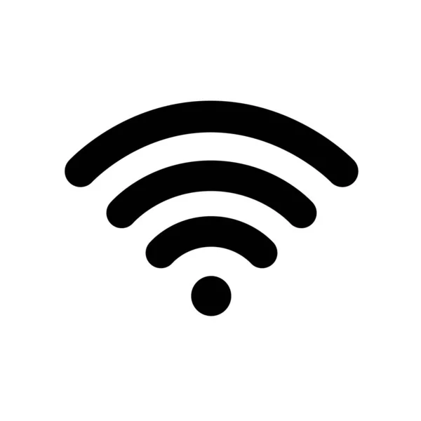 Значок Вектора Знак Бесплатный Черный Сетевой Символ Wifi Общественного Зонального — стоковый вектор