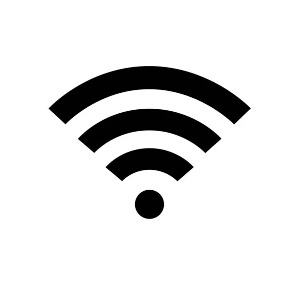 Векторный Плоский Значок Знак Бесплатный Черный Сетевой Символ Wifi Общественного — стоковый вектор