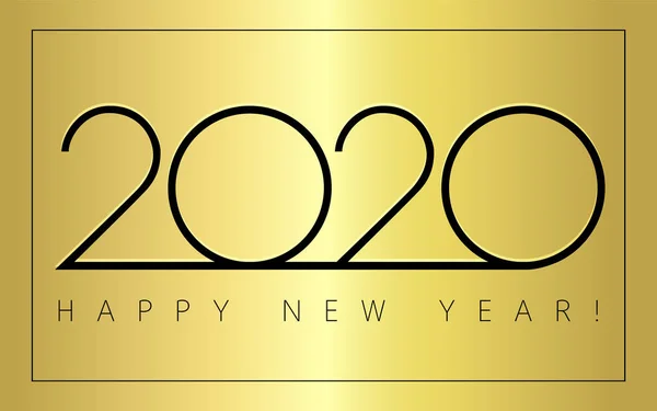 2020 Jednoduché Známky Nového Roku Minimální 2020 Šťastný Nový Rok — Stockový vektor