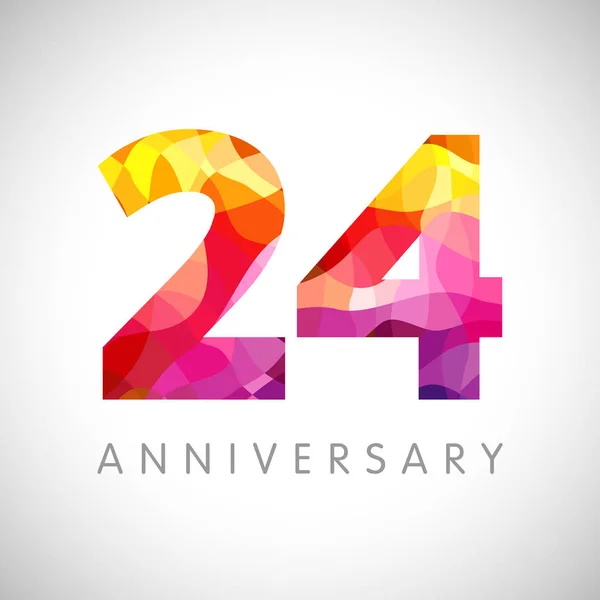 Anniversary Numbers Years Old Multicolored Logotype Age Congrats Congratulation Art — Stock Vector