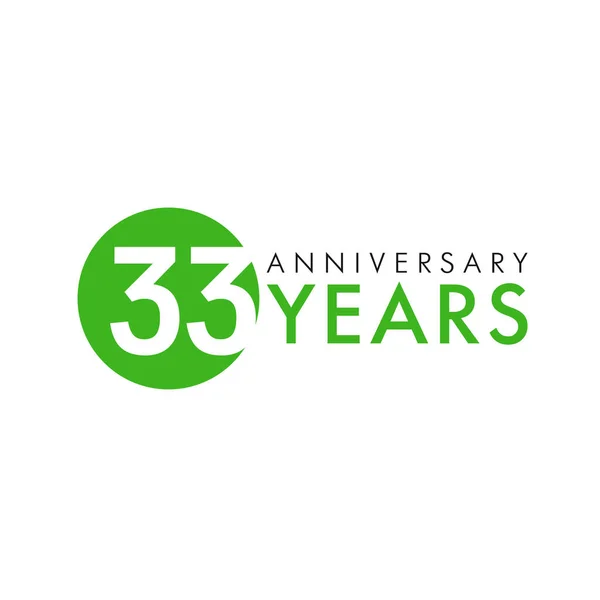 Čísel Výročí Let Starý Barevný Logotyp Gratuluju Věku Izolovaná Šablona — Stockový vektor
