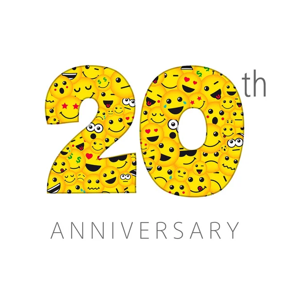Números Del Aniversario Logotipo Color Amarillo Años Felicidades Por Edad — Archivo Imágenes Vectoriales