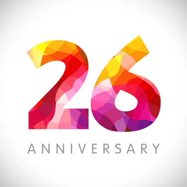 Números Del Aniversario Logo Años Edad Color Amarillo Felicidades Por — Vector de stock