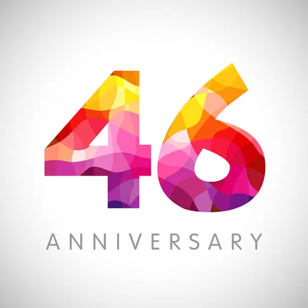 Números Aniversário Anos Idade Logotipo Cor Amarela Parabéns Pela Idade —  Vetores de Stock