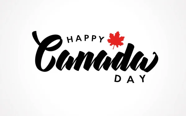 Kanada Tag Handgeschriebenen Schriftzug Logo Vektor Isoliert Mit Realistischen Roten — Stockvektor