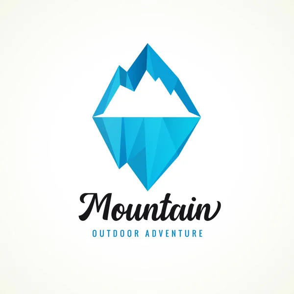 Mountain Adventure Outdoor Aspektem Skalisty Szczyt Dla Obozu Lub Projektu — Wektor stockowy