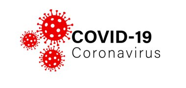 COVID-19 adlı Coronavirus hastalığı, tehlikeli virüs vektör logosu illüstrasyonu. Coronavirus 2019-ncov hastalığı için yeni resmi isim.