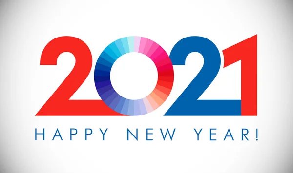 2021 Felice Anno Nuovo Congratulazioni Concetto Classico Logotipo Modello Grafico — Vettoriale Stock