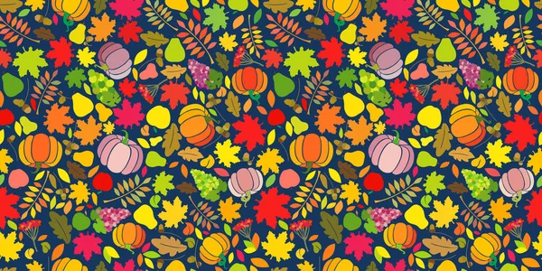 Hediye ambalaj kağıdı renkli tasarım. Kusursuz bir model. Sonbahar hasat tatili geçmişi. Sonbahar deseni.