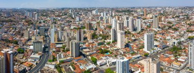 Uberaba, State of Minas Gerais, Brazil, September 6, 2020 - Aerial view of the city of Uberaba. clipart