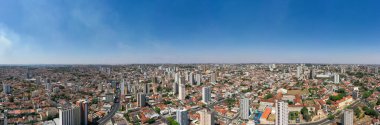 Uberaba, State of Minas Gerais, Brazil, September 6, 2020 - Aerial view of the city of Uberaba. clipart