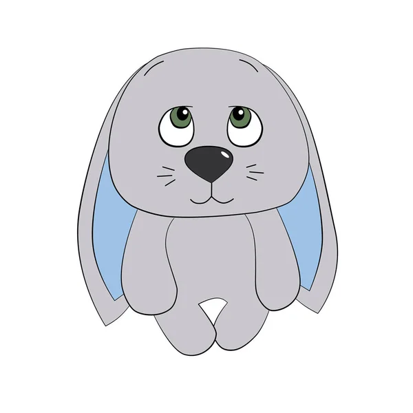 Şirin gri tavşancık büyük kulaklar