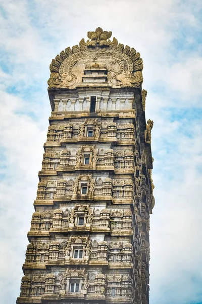 Murudeshwara Chrám Top Shot Země Starověkou Indiánskou Architekturou Karnataka — Stock fotografie