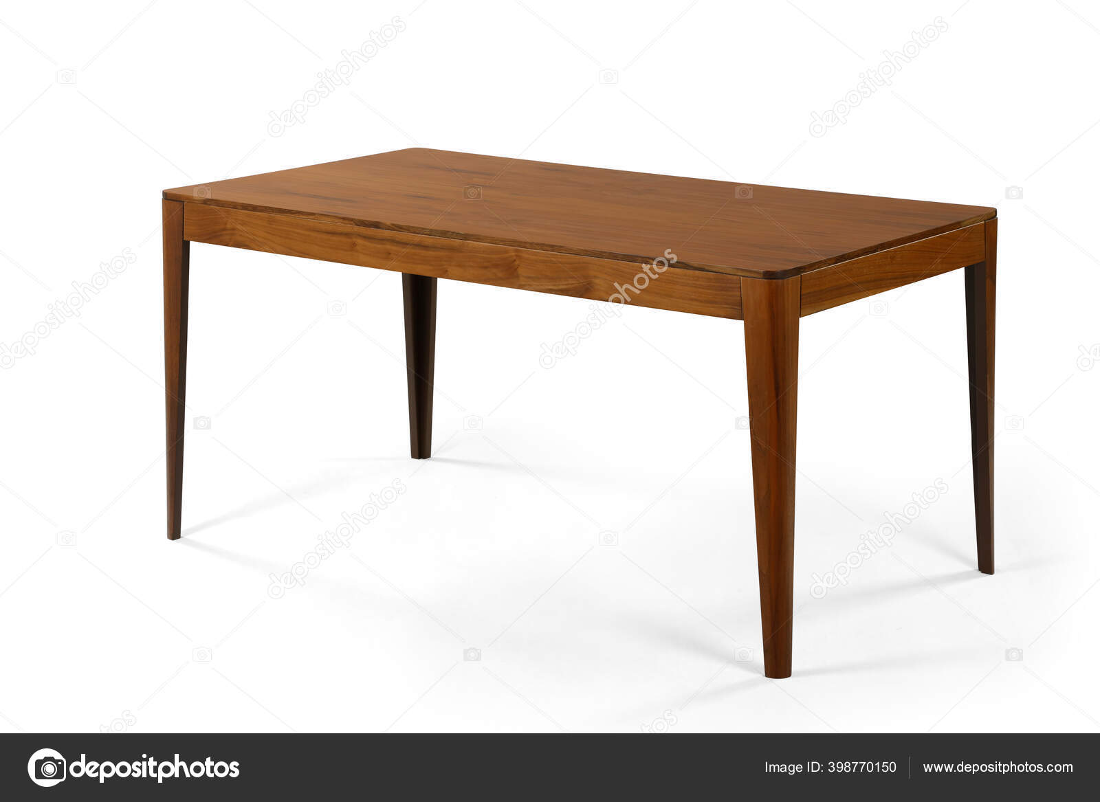 Single Dining Table White Background Stock Photo by ©tohid.hashemkhani