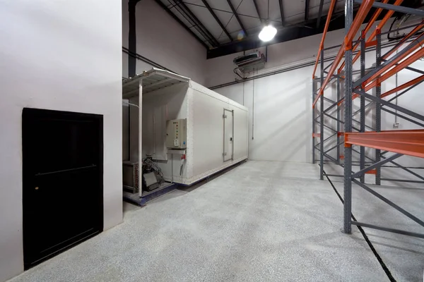 Empty hangar for storage of equipment