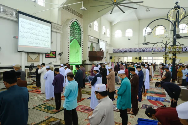 Muslim Jumat Doa Berikut Kovid Sop — Stok Foto