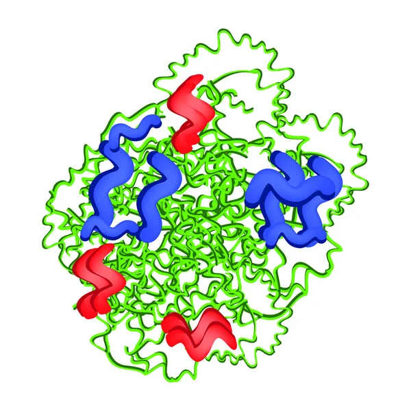 Formule chimique moléculaire de trypsine. Enzyme du pancréas. Infographie. Illustration vectorielle sur fond isolé — Image vectorielle