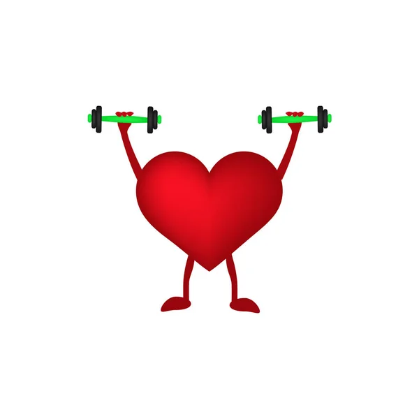 Heart lifting weights Stock Vector Image by ©interactimages 10714271